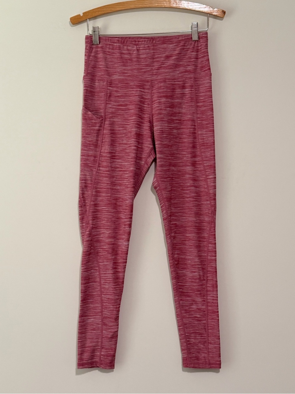 Neleus Heathered Rose Athletic Leggings